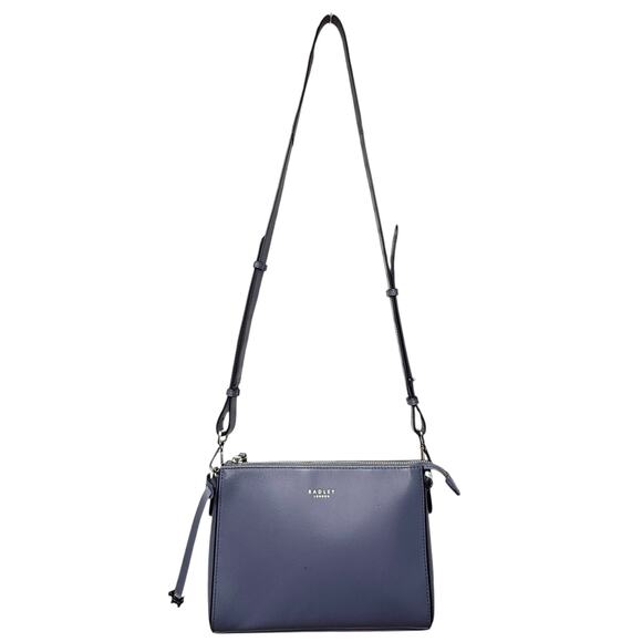 Radley London Selby Street Leather Small Zip Top Crossbody Shoulder Bag Blue - Picture 1 of 9